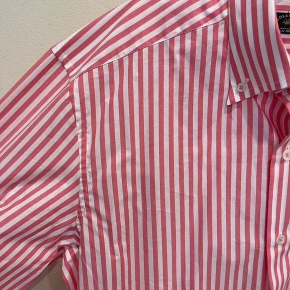 Solemare Shirt Maus and Hoffman Italy Red Stripe Buttondown - Picture 3 of 9